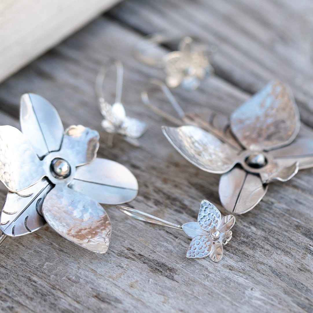 Silver Siam Earrings