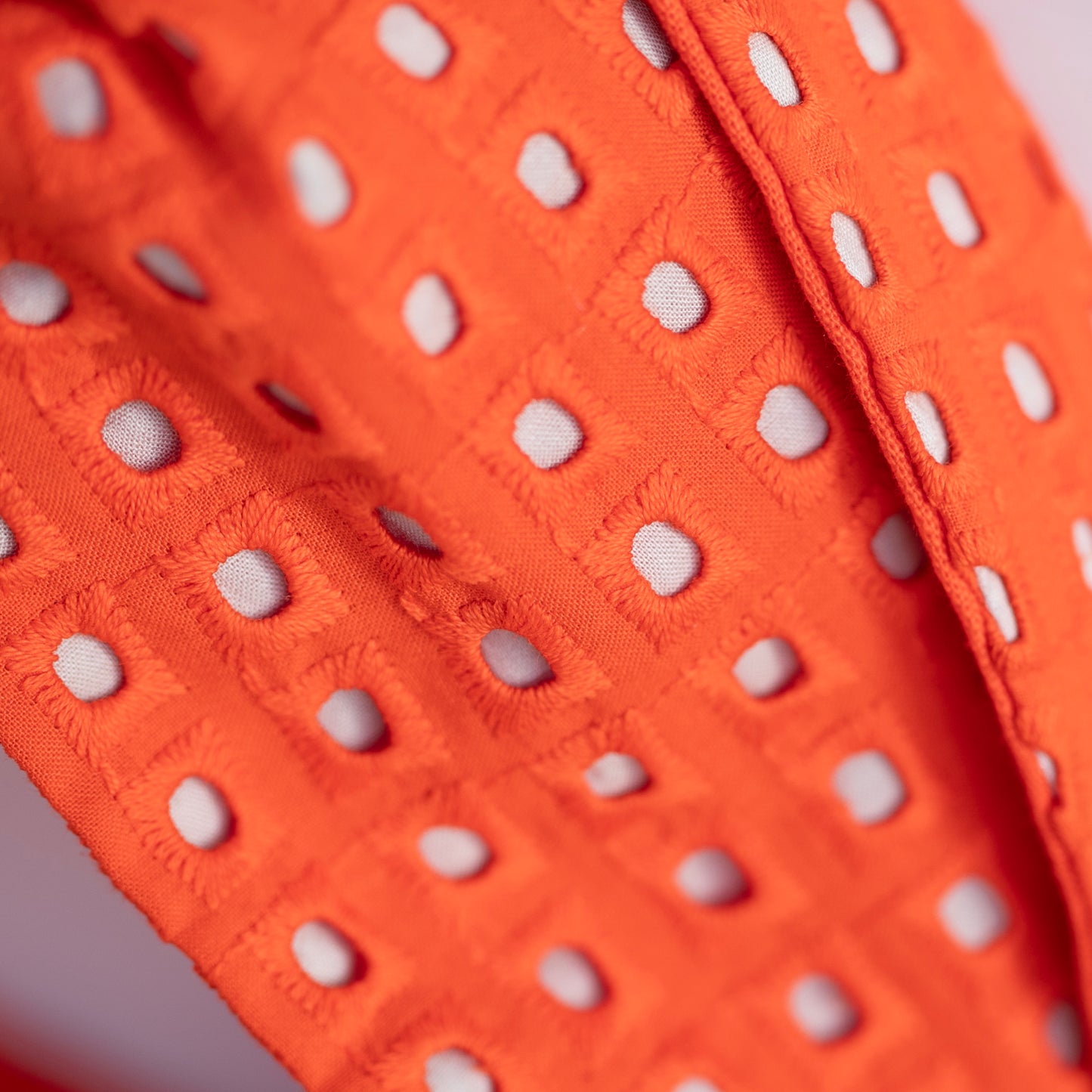 Orange Eyelet Petal Headwrap