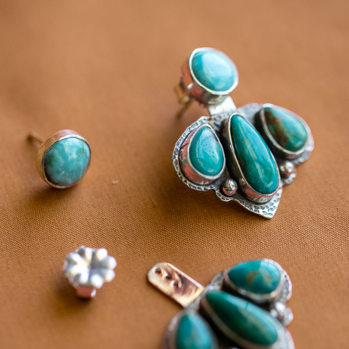 The Alpine River Jacket Earrings