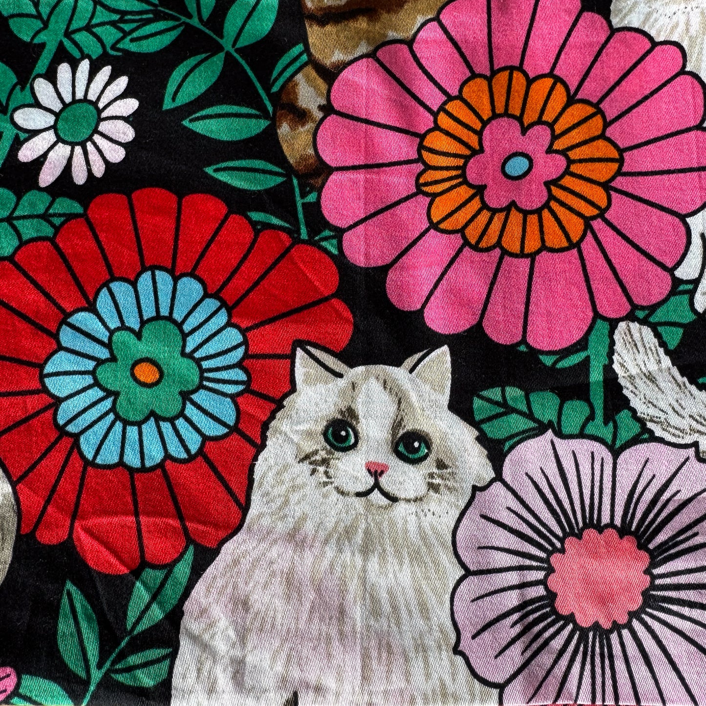 **IMPERFECT** Flowered Cats OG Headwrap