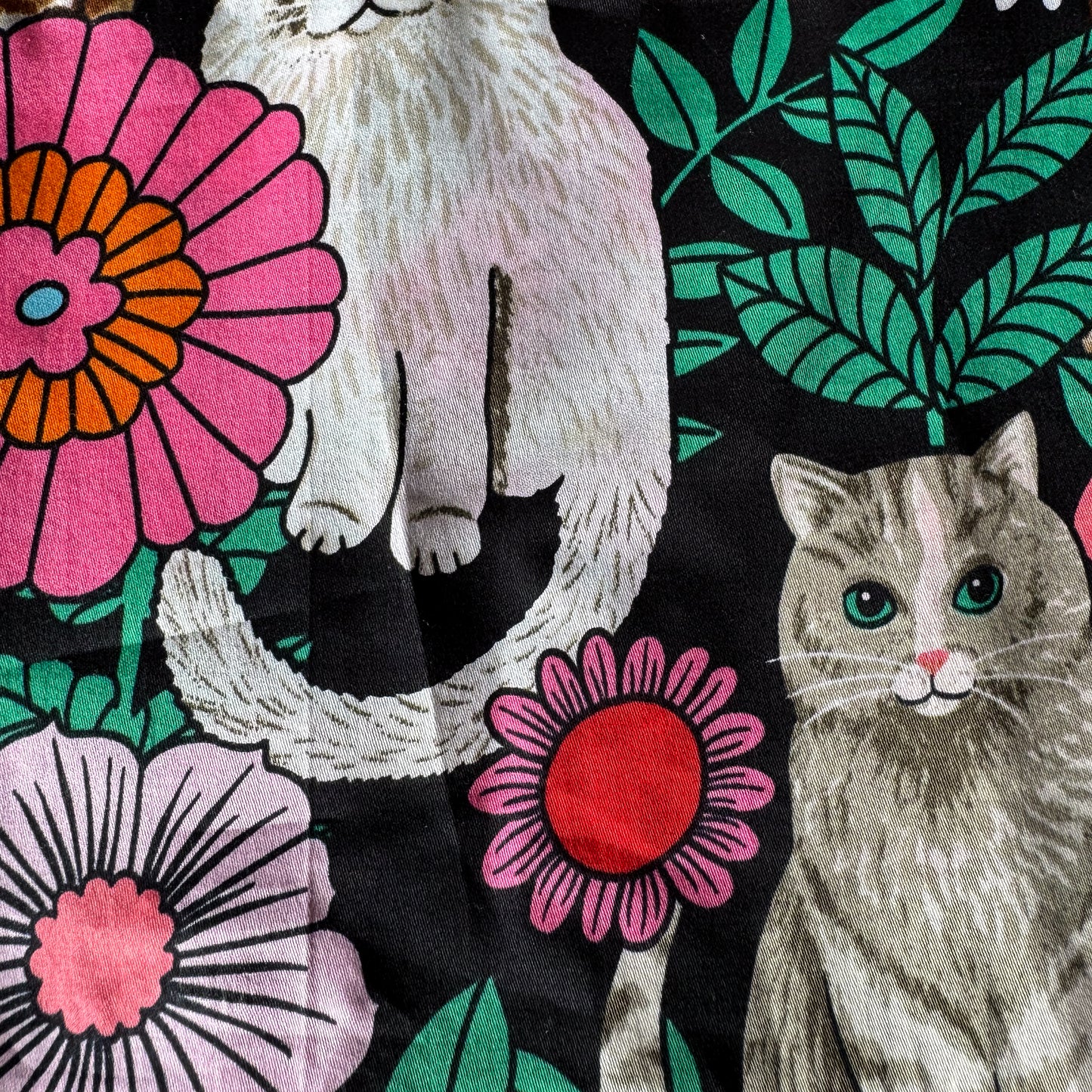 **IMPERFECT** Flowered Cats OG Headwrap