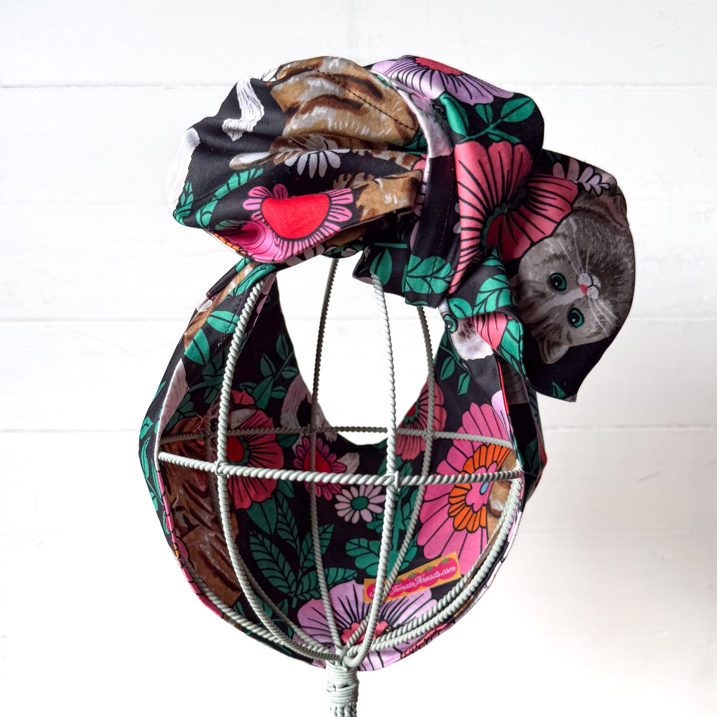 **IMPERFECT** Flowered Cats OG Headwrap