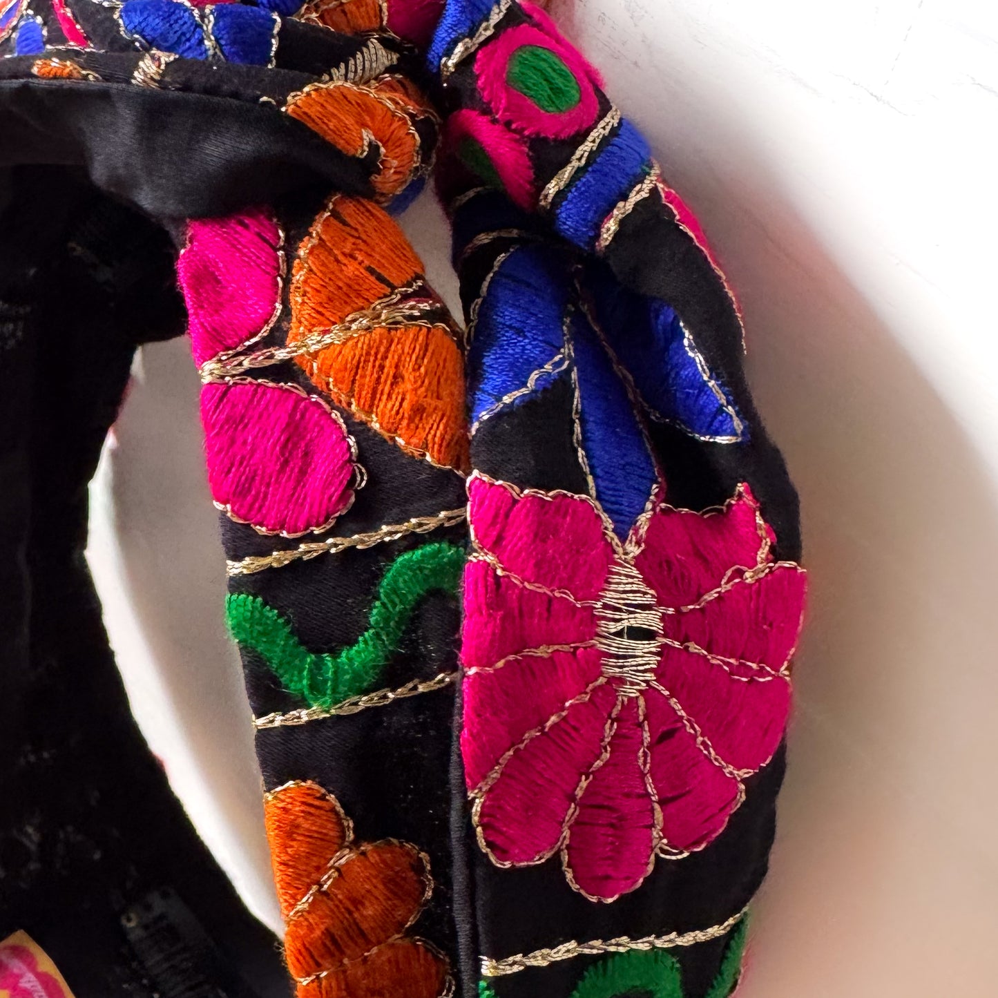 Embroidered Arrangement Petal Headwrap