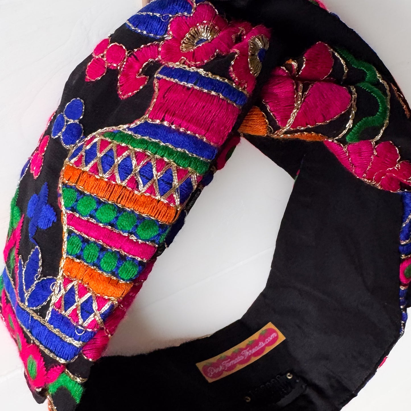 Embroidered Arrangement Petal Headwrap
