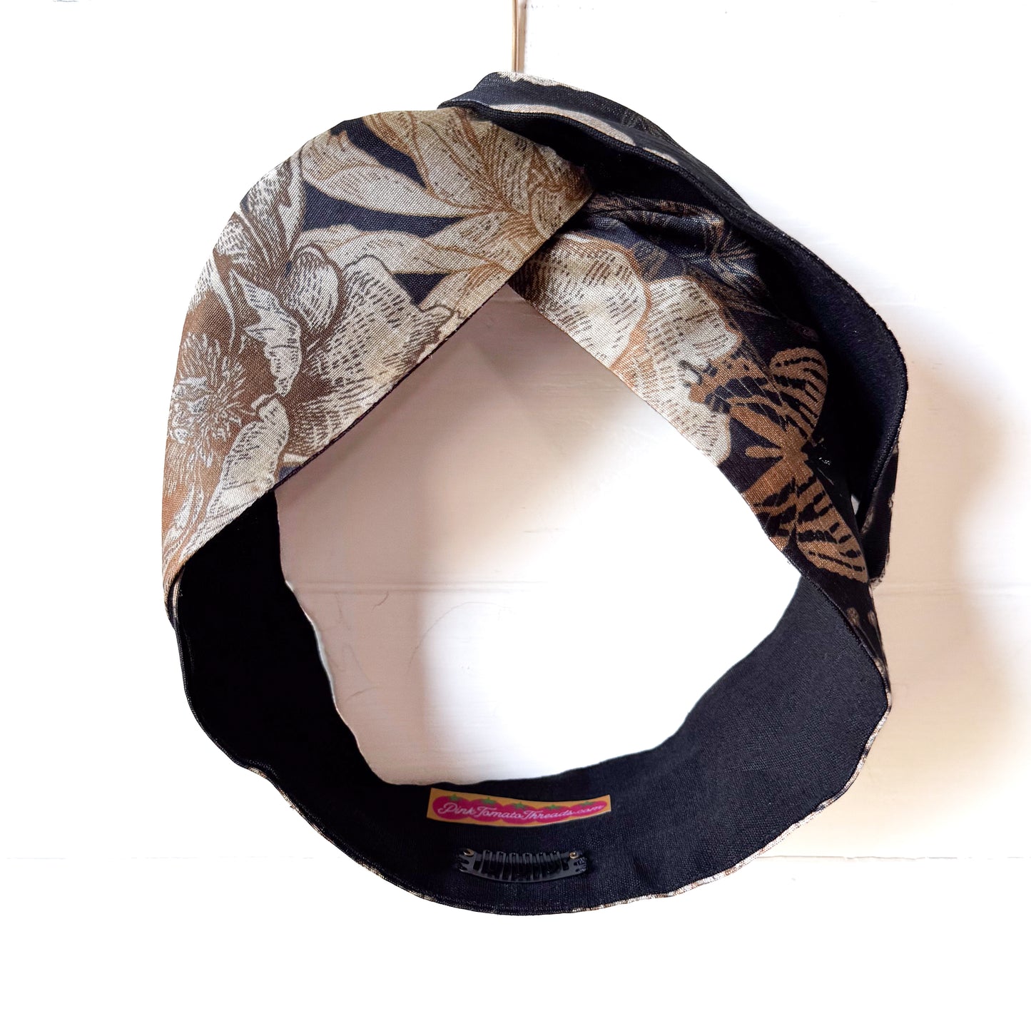 Gold Flora Silk Petal Headwrap