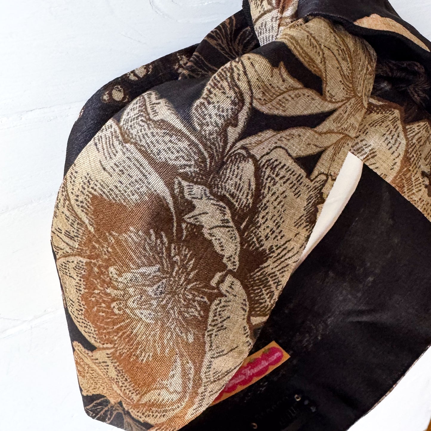 Gold Flora Silk Petal Headwrap