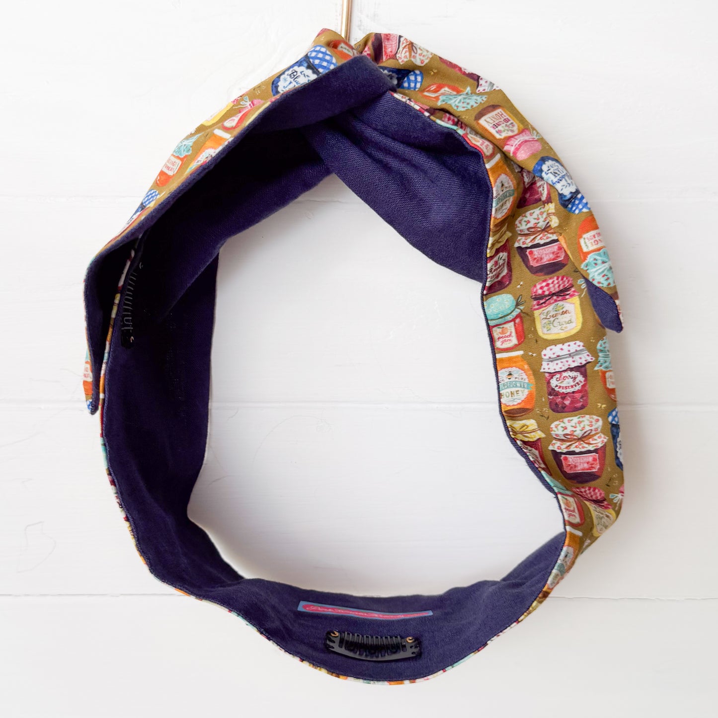 Sweet as Jam Navy Petal Headwrap