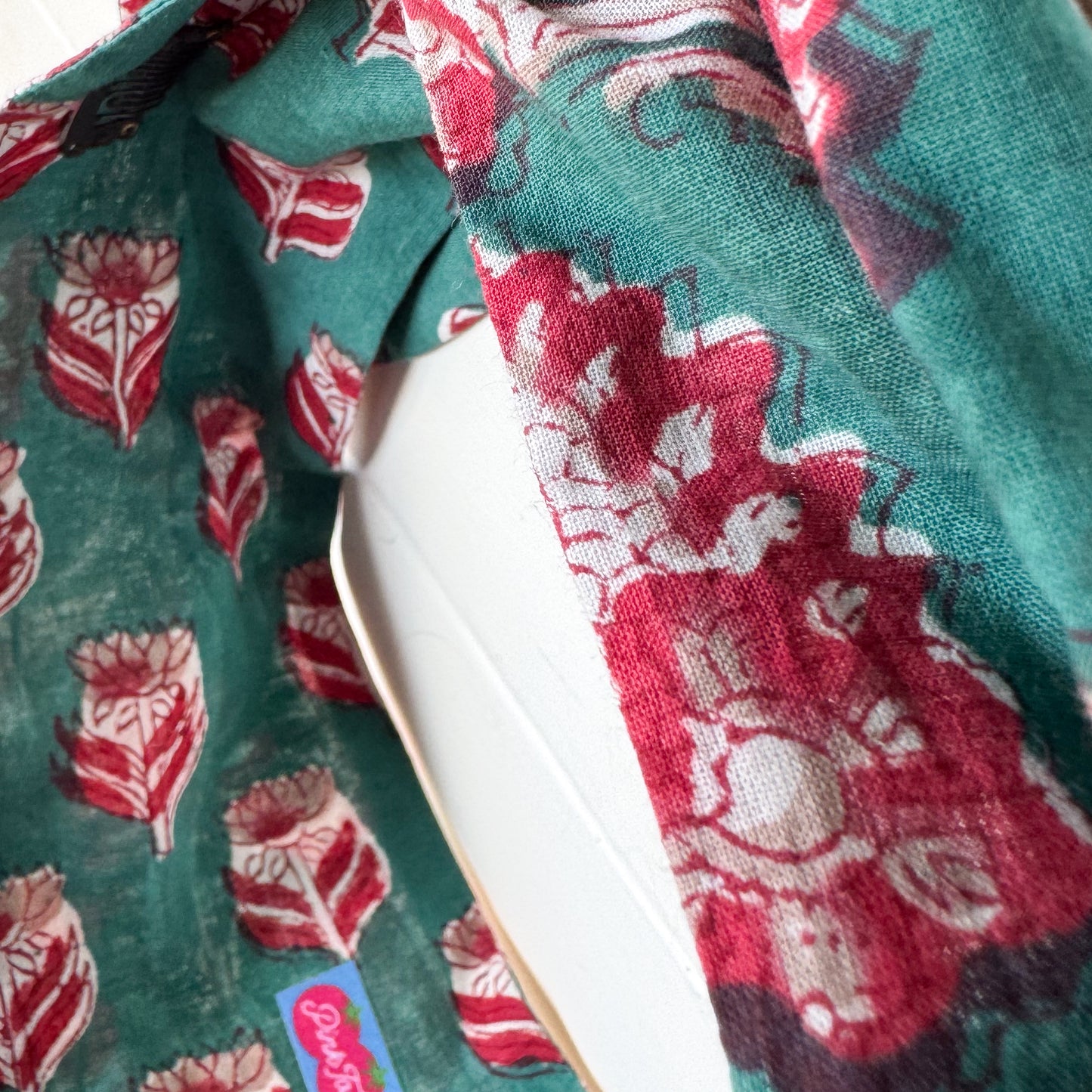 Teal Floral Petal Headwrap