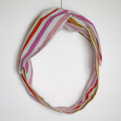 Retro Rainbow Pinks Petal Headwrap