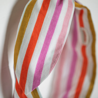 Retro Rainbow Pinks Petal Headwrap