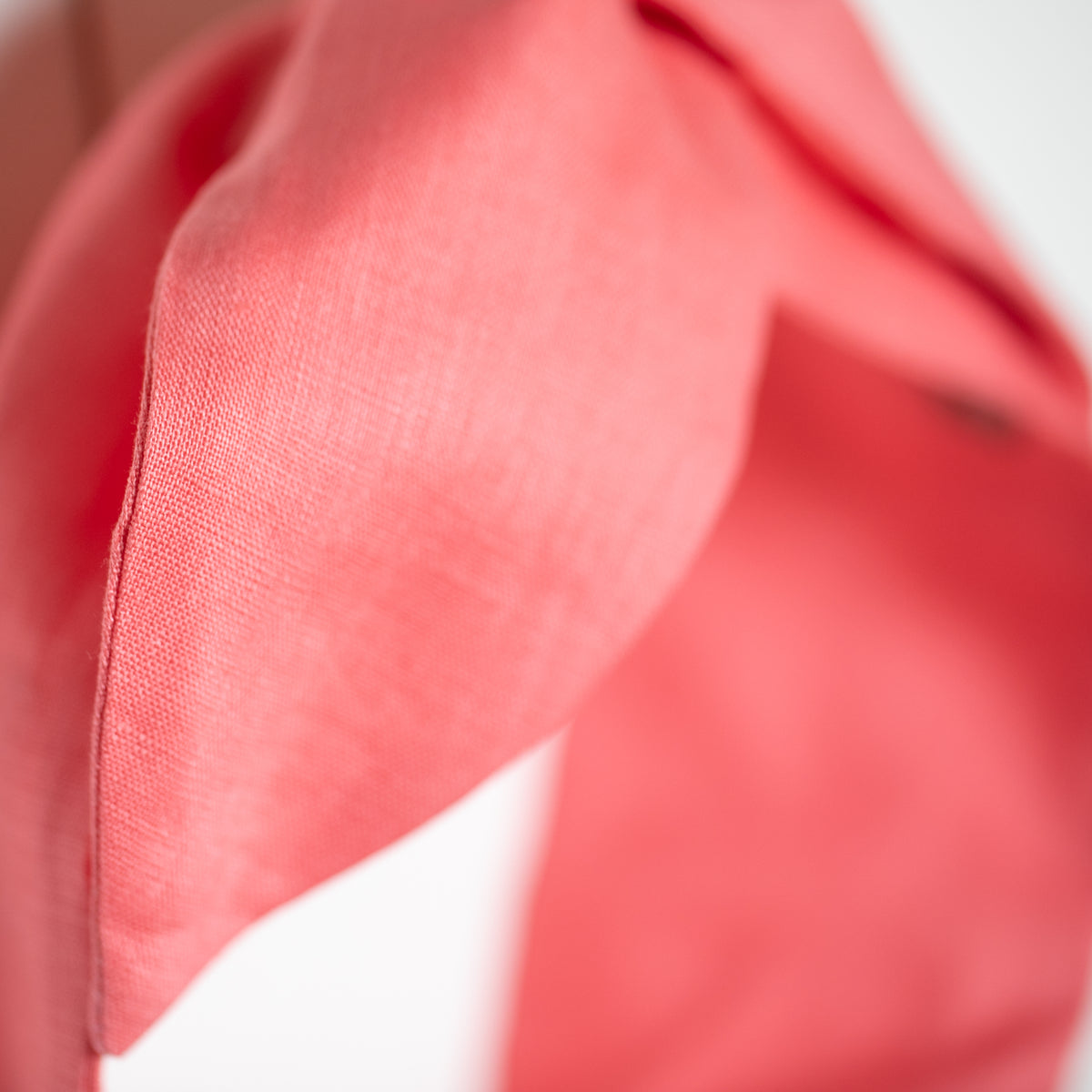 Pink Coral Linen Petal Headwrap