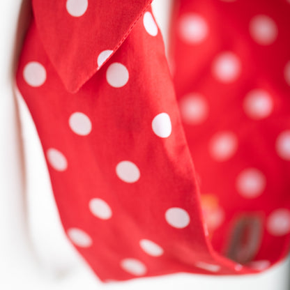 Red Polka Dot Petal Headwrap