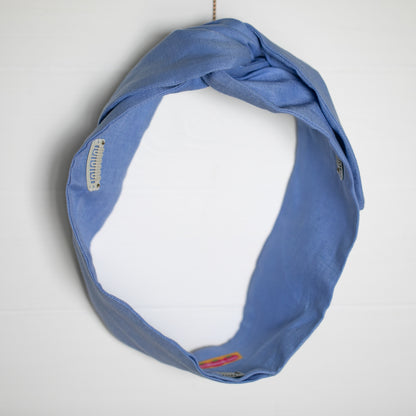 Periwinkle Linen Petal Headwrap