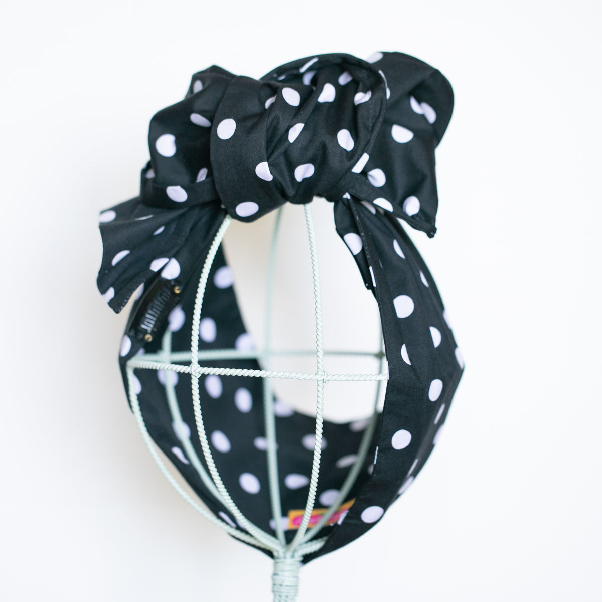 Black Polka Dot OG Headwrap