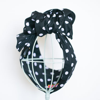 Black Polka Dot OG Headwrap