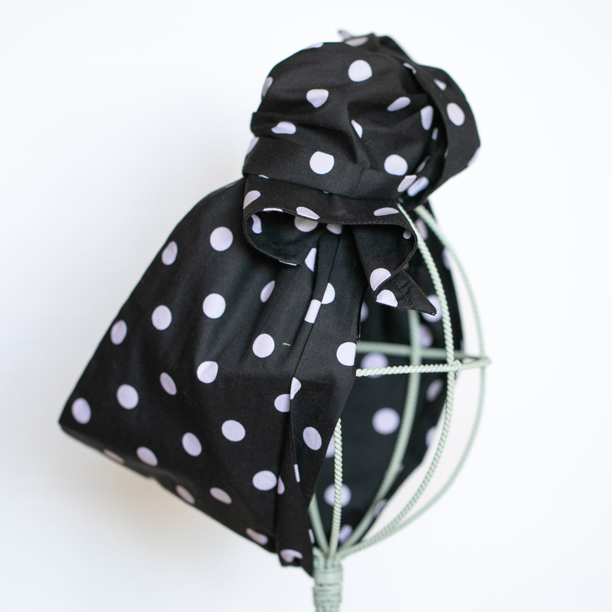 Black Polka Dot OG Headwrap