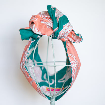Peachy Green Tigers OG Headwrap