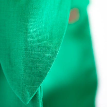 Emerald Linen Petal Headwrap