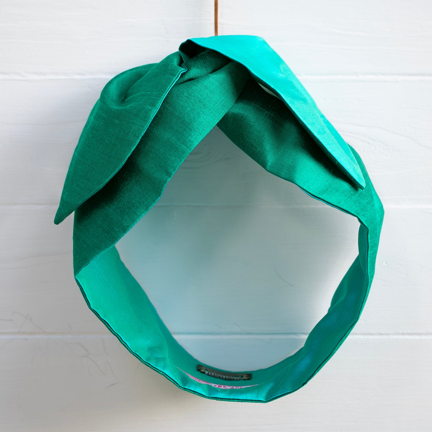 Emerald Silk Petal Headwrap