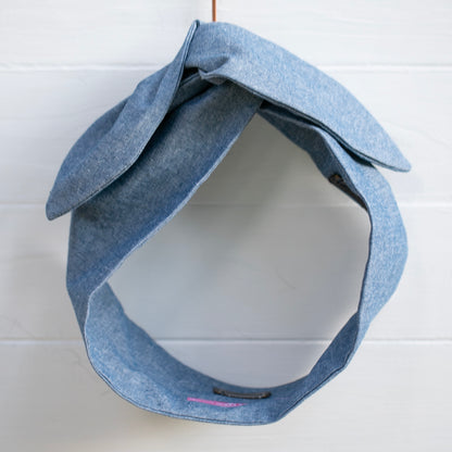 Medium Blue Chambray Petal Headwrap