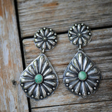 Load image into Gallery viewer, Concho Earrings- Sage Dots
