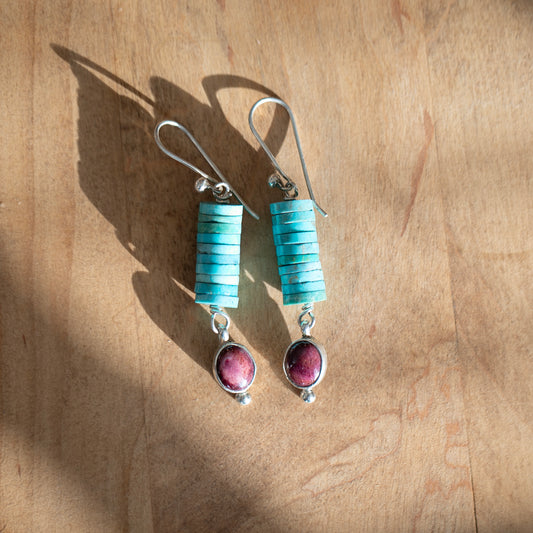 Spiny Turquoise Earrings