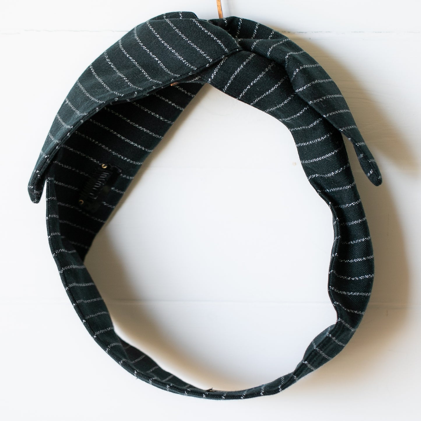 Black Pin Stripes Petal Headwrap