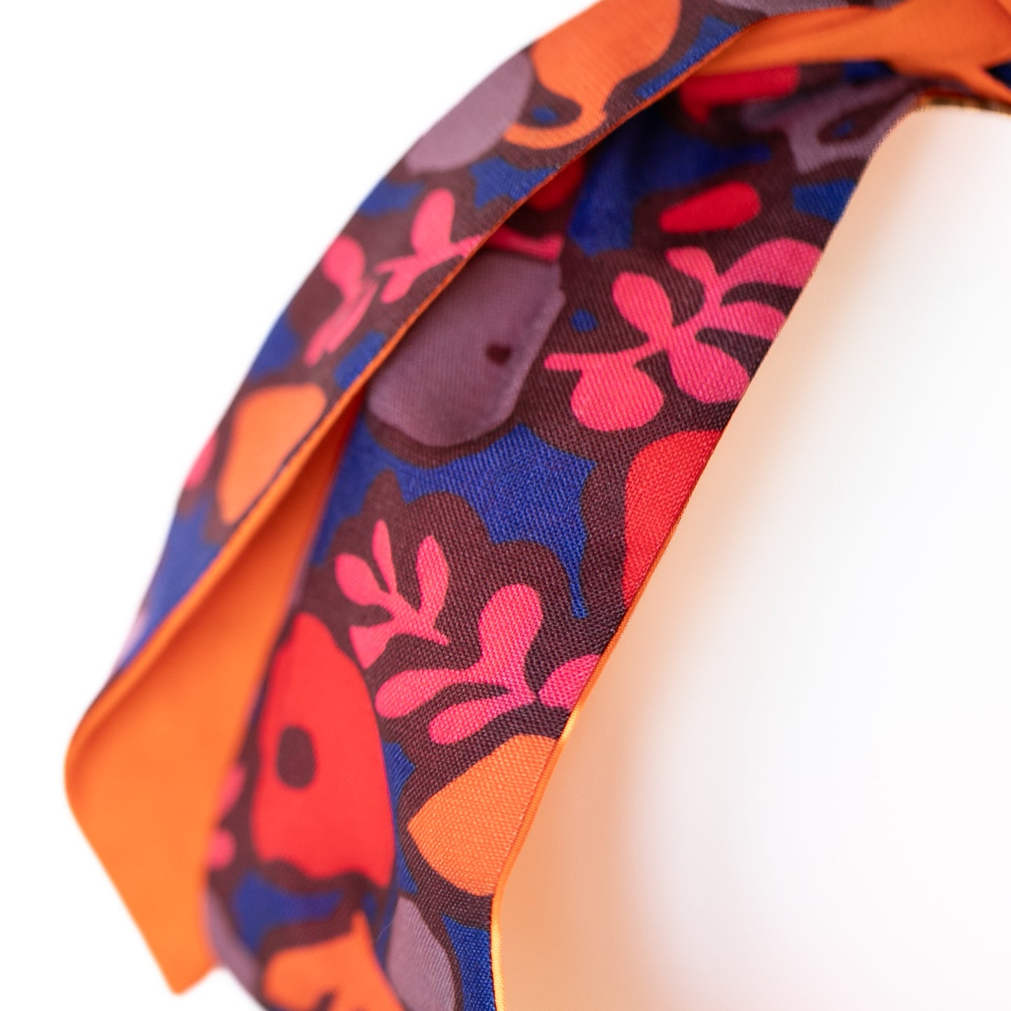 Orange Floral Petal Headwrap