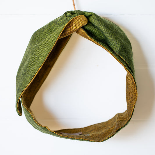 Grass and Gold Petal Headwrap