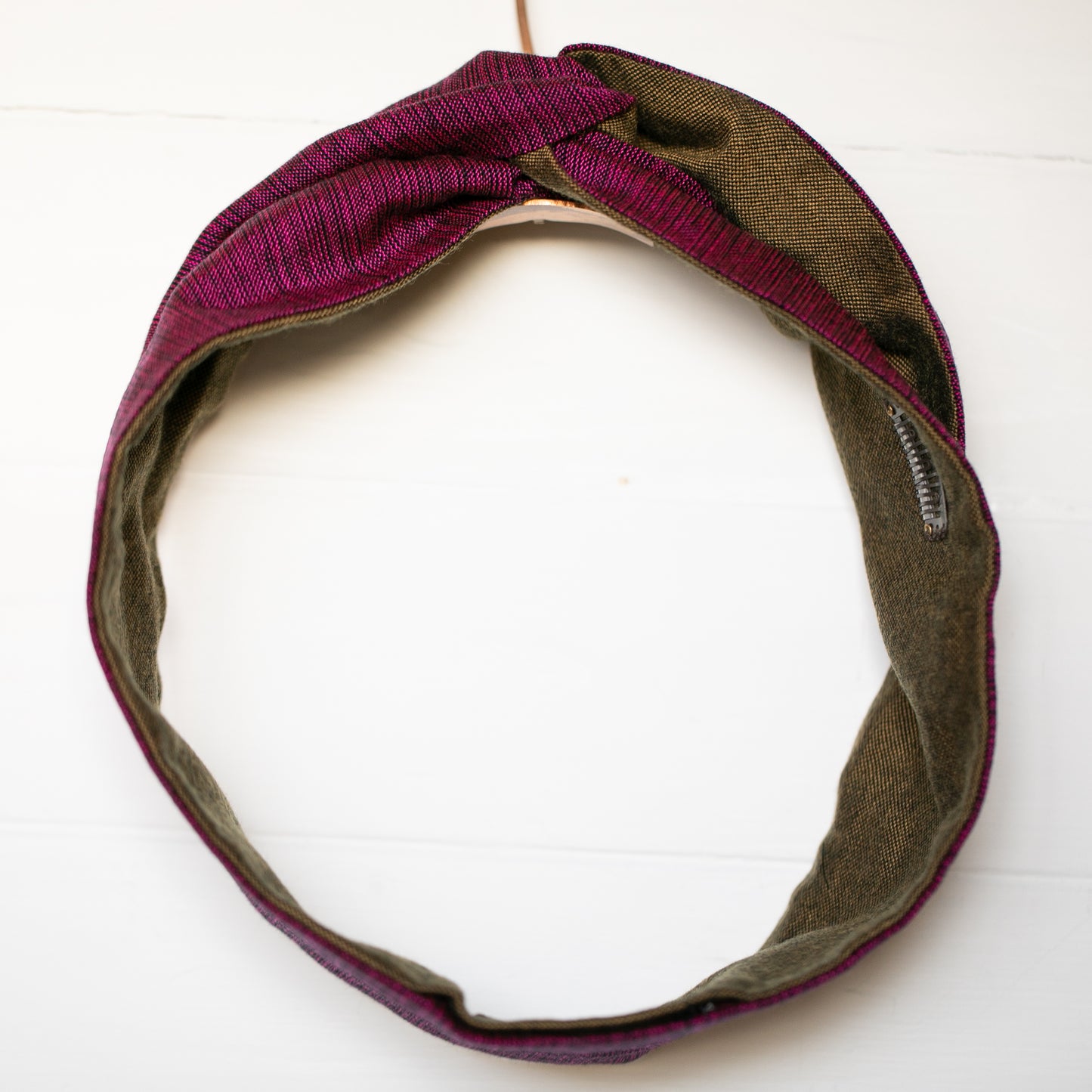 Fuchsia & Bronze Petal Headwrap