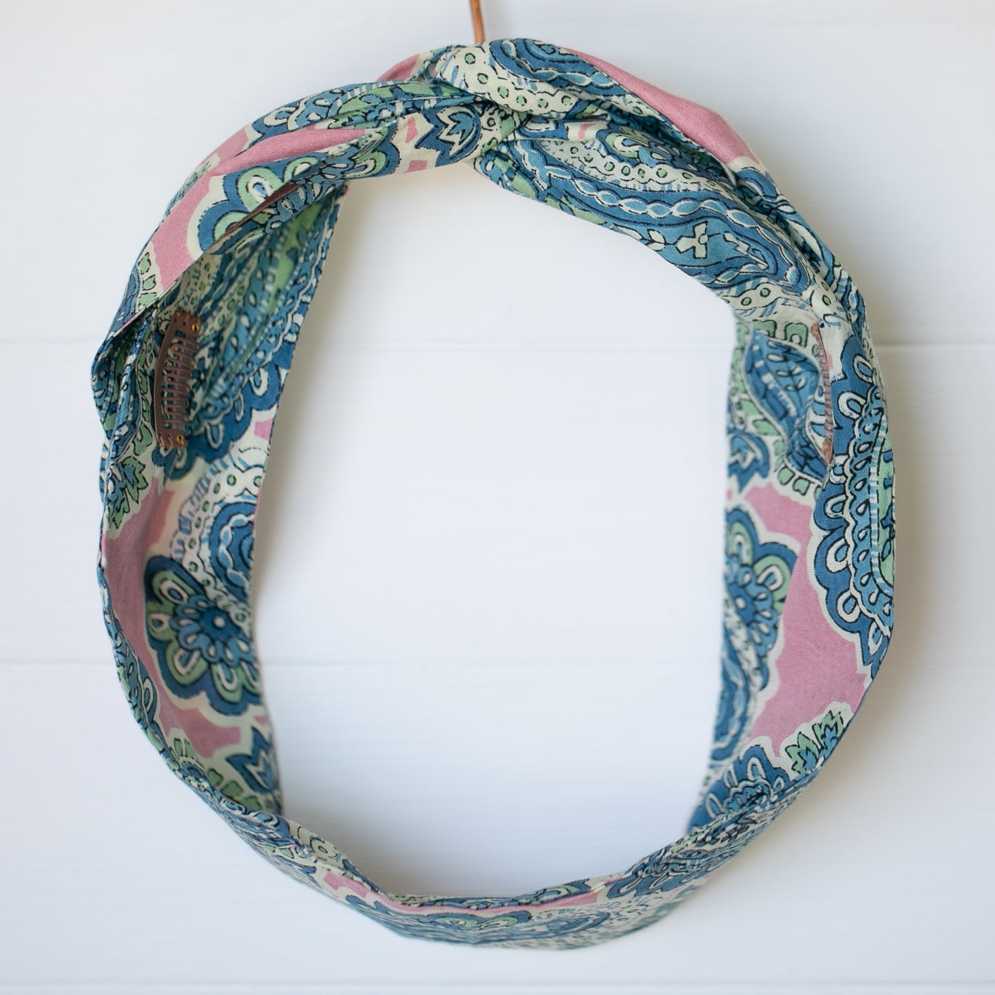 Pink Paisley Petal Headwrap