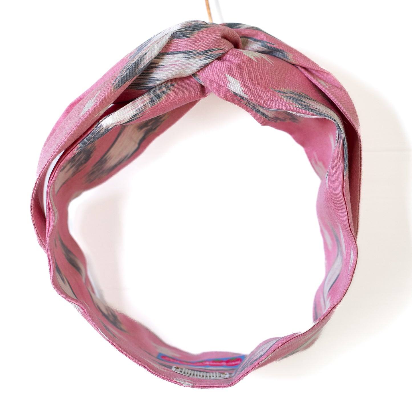 Pink Ikat Spots Petal Headwrap