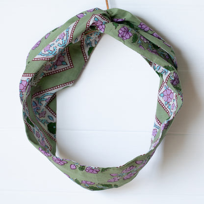 Green Garden Petal Headwrap