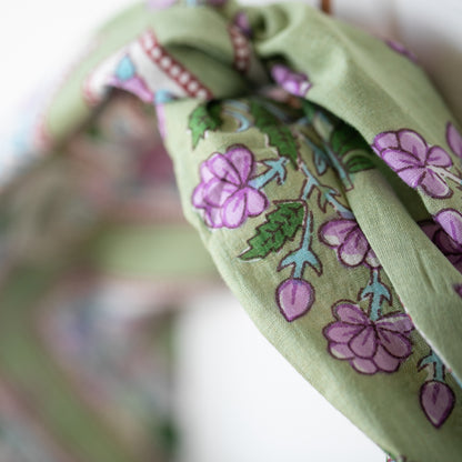Green Garden Petal Headwrap