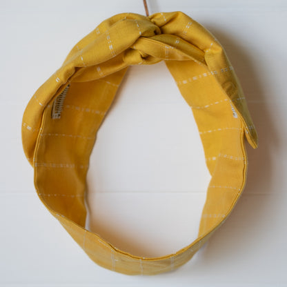 Yellow Weave Petal Headwrap