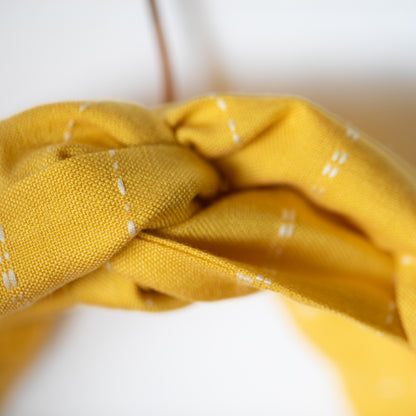 Yellow Weave Petal Headwrap