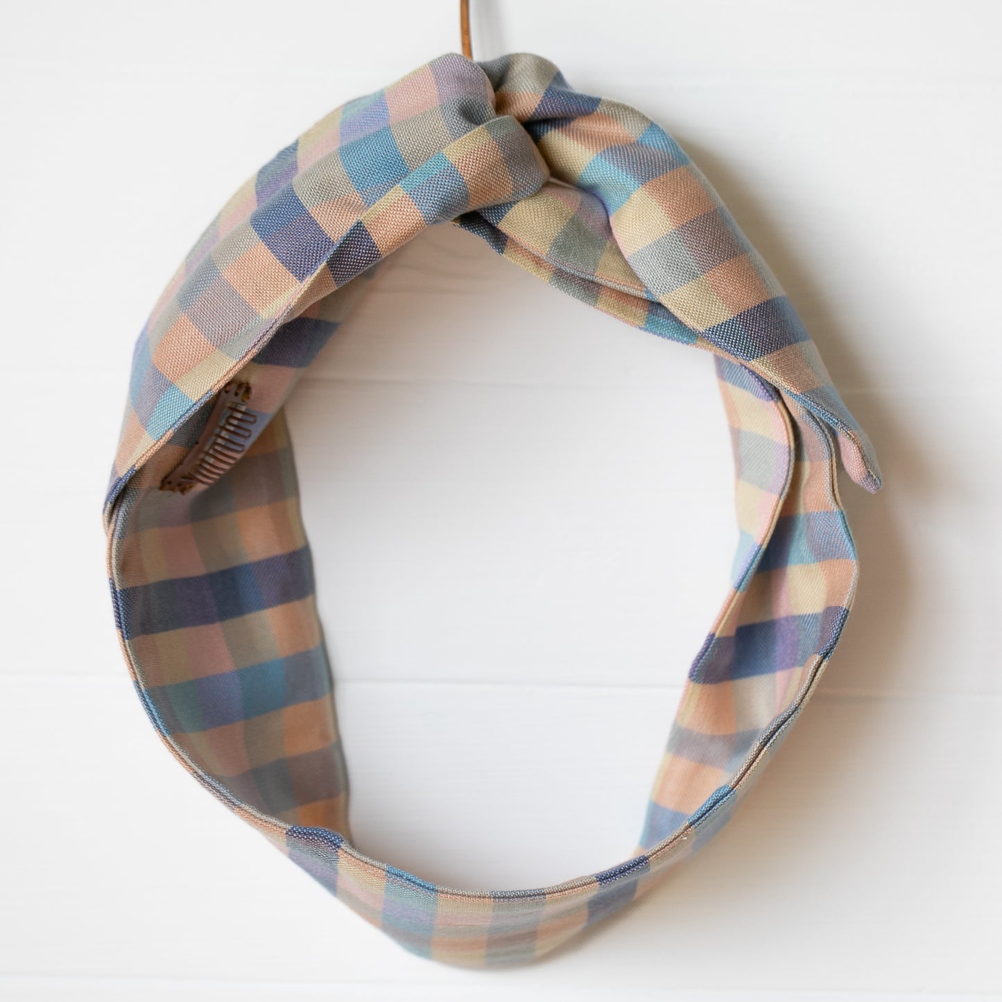 Pastel Gingham Petal Headwrap