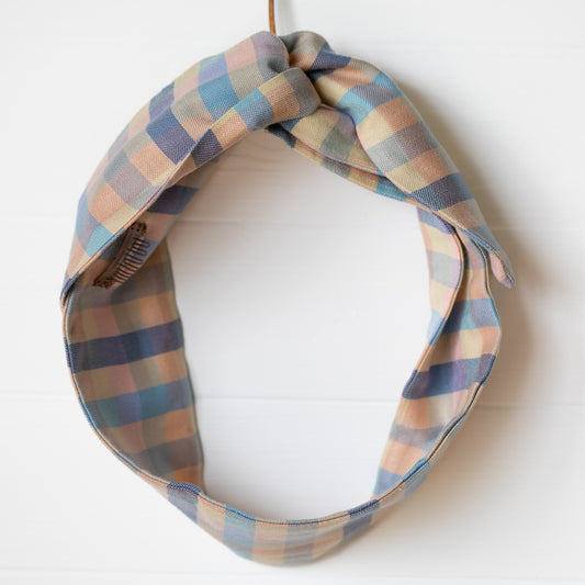 Pastel Gingham Petal Headwrap