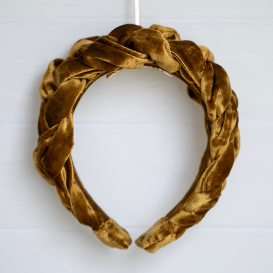 Braided Crown Headband- Gold