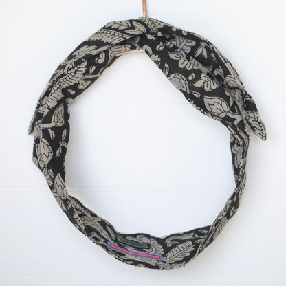 Black Paisley Petal Headwrap