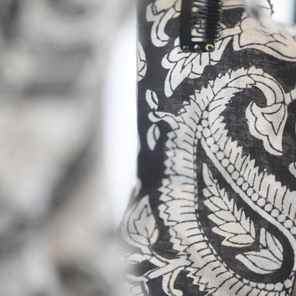 Black Paisley Petal Headwrap