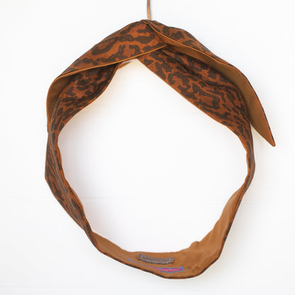 Silken Leopard Petal Headwrap
