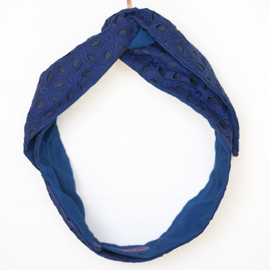 Azure Eyelet Petal Headwrap