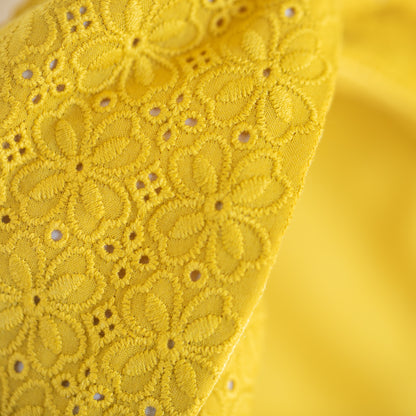 Yellow Eyelet Petal Headwrap
