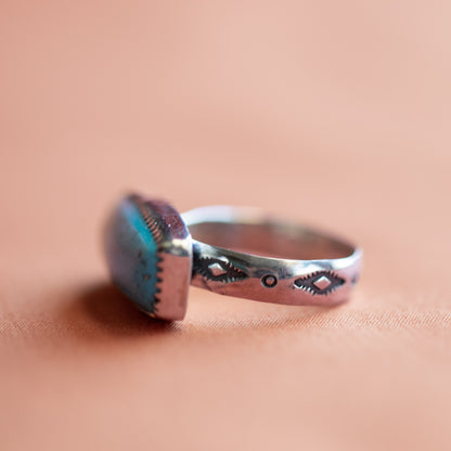 Turquoise Knuckle Ring Sz. 6.5