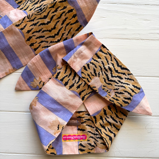 Pink/purple Striped Tiger Petal Headwrap
