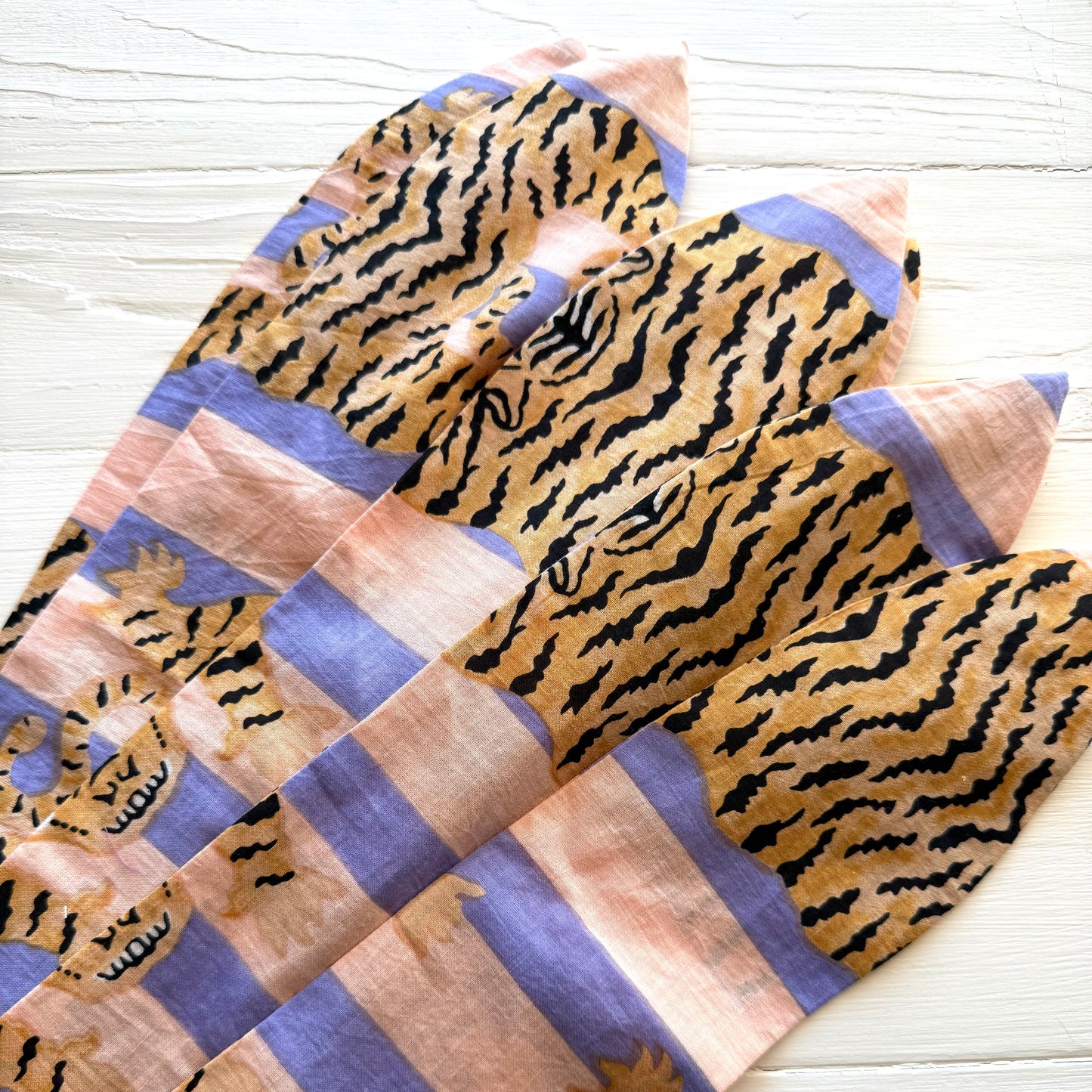 Pink/purple Striped Tiger Petal Headwrap