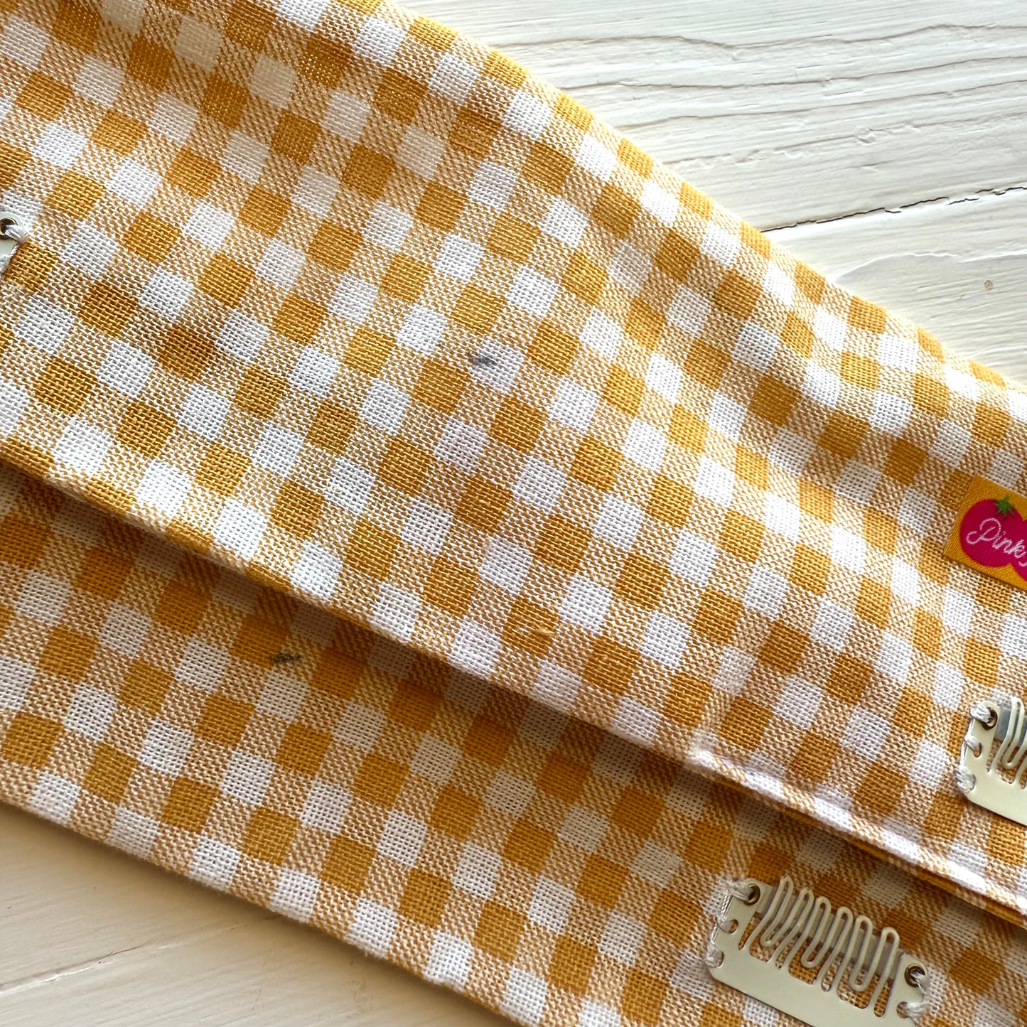 “IMPERFECT” Sunflower gingham Petal Headwrap