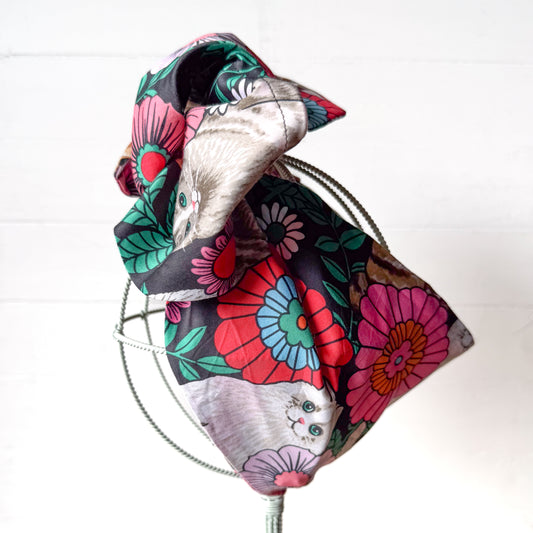 **IMPERFECT** Flowered Cats OG Headwrap
