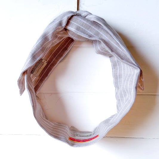 Tan Stripes Petal Headwrap
